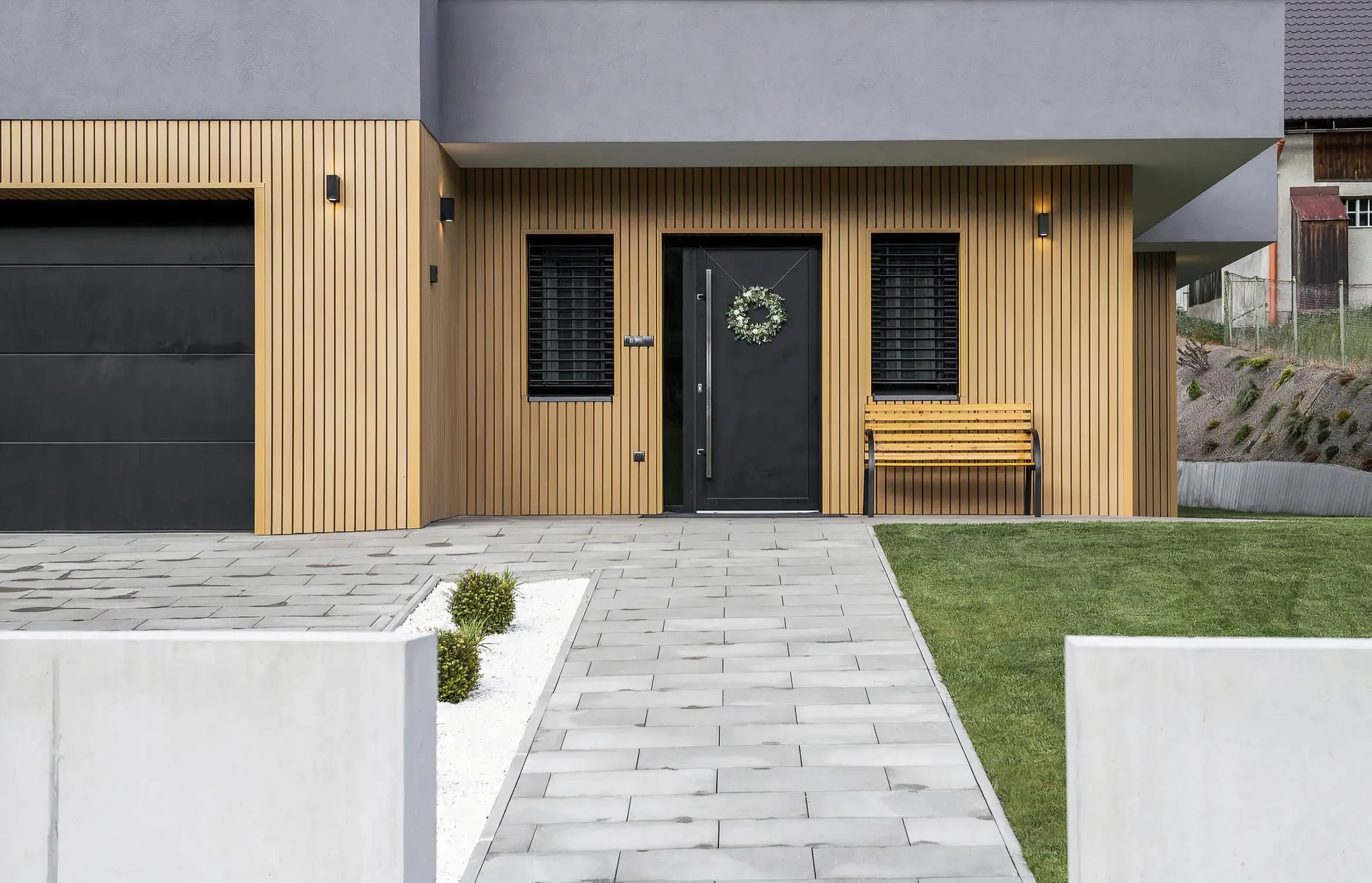 Фасадные реечные панели из дпк Cm Wall